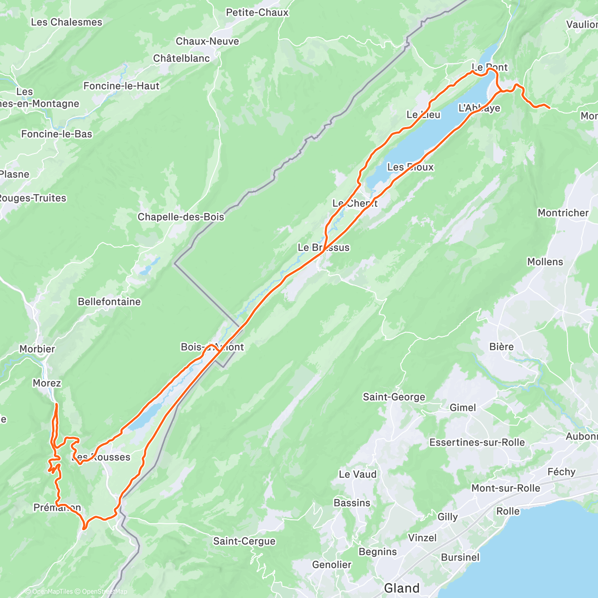 Map of the activity, Gravel le midi