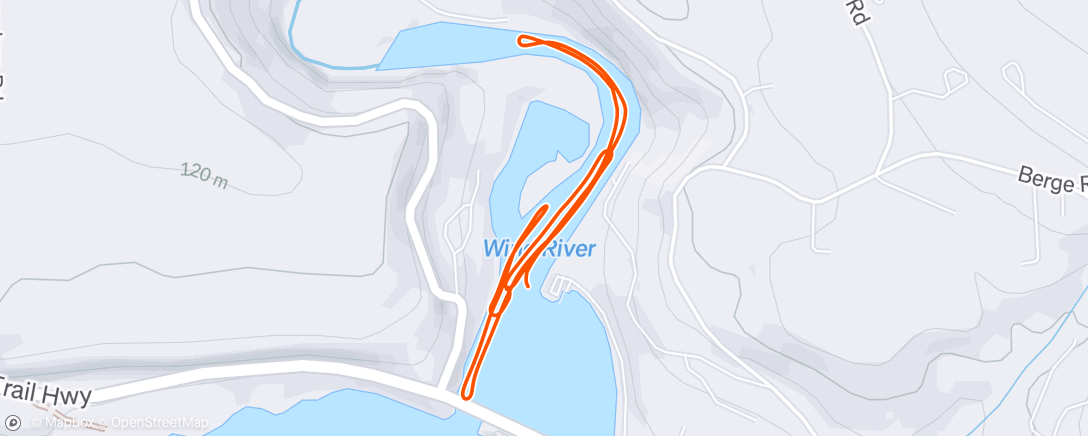 Map of the activity, Wind River Canoe Club - Warm Up