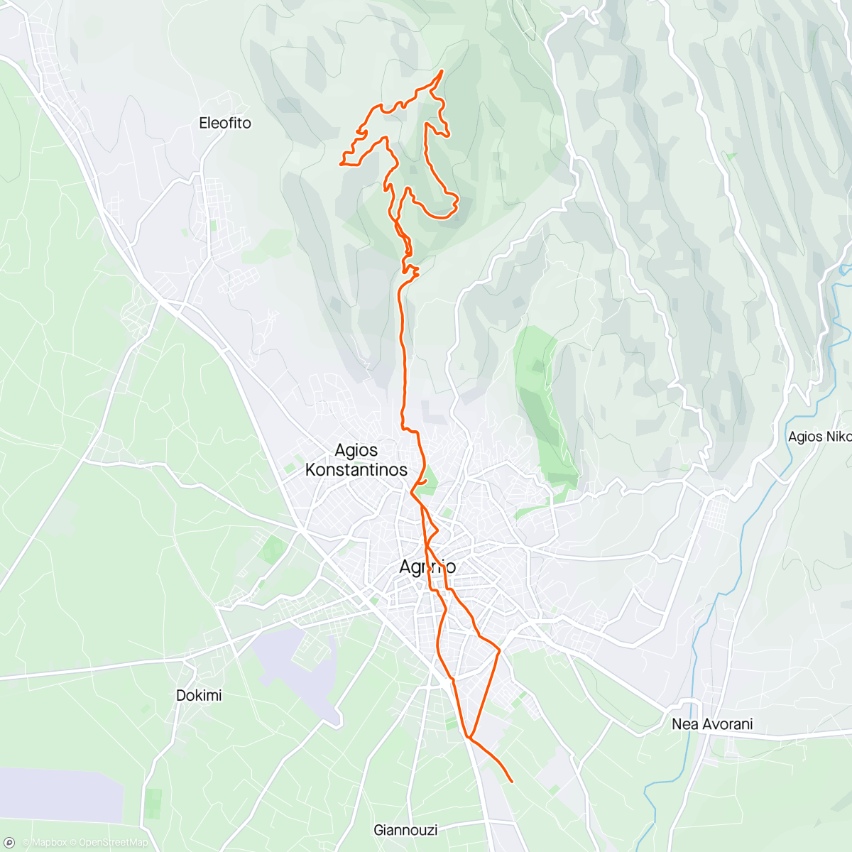 Map of the activity, Afternoon mtb Ride