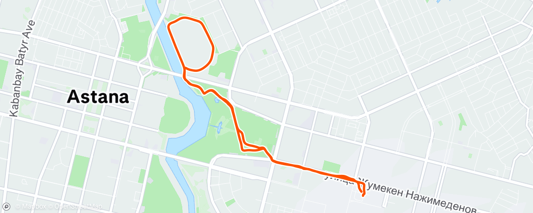 Map of the activity, Lunch Run