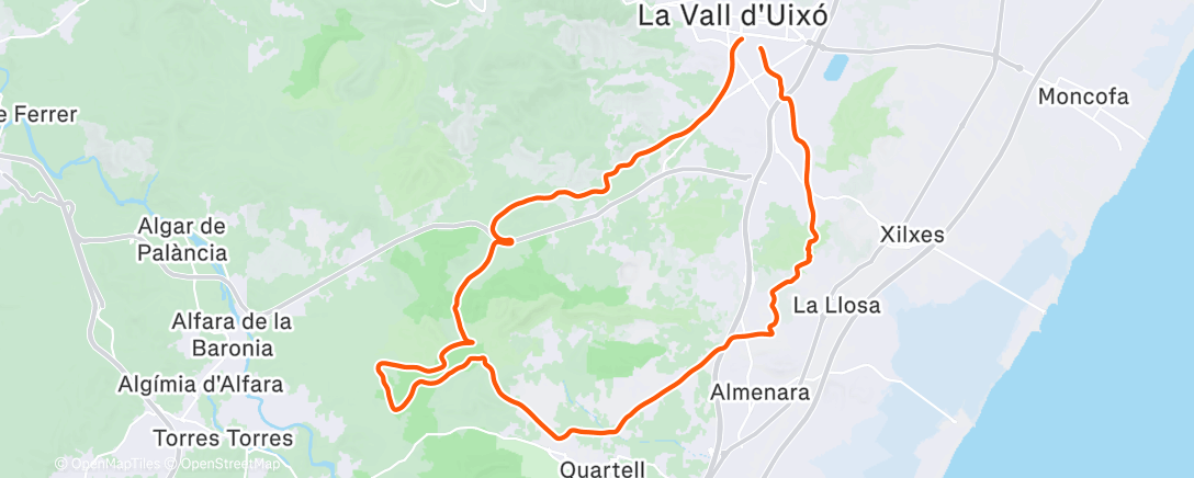 Карта физической активности (Bicicleta por la tarde)