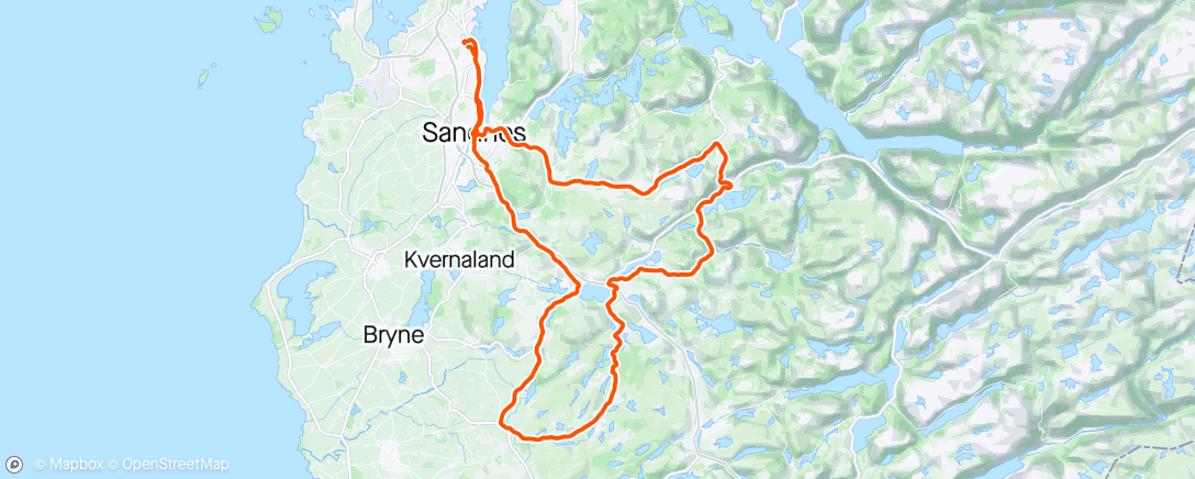 Map of the activity, LV - Søredalen, Sikvaland, Ålgård