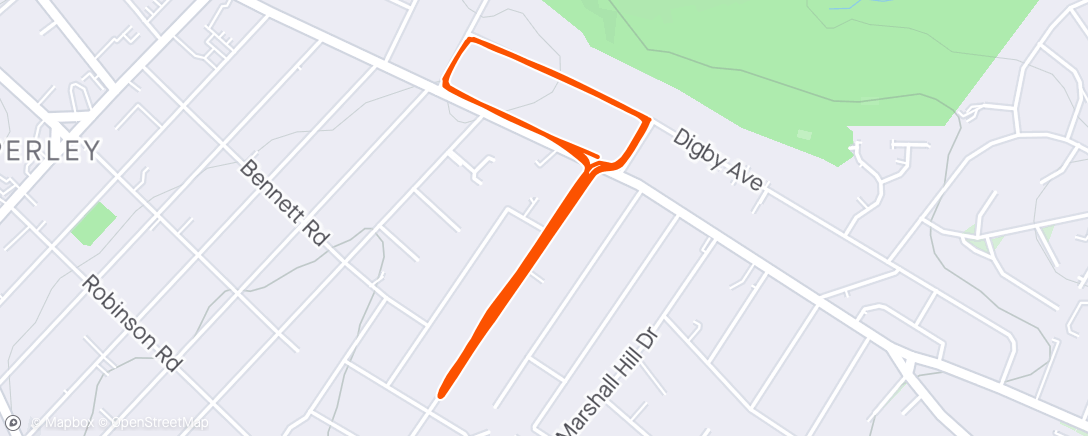 Map of the activity, Afternoon Run 💀☠️🤮