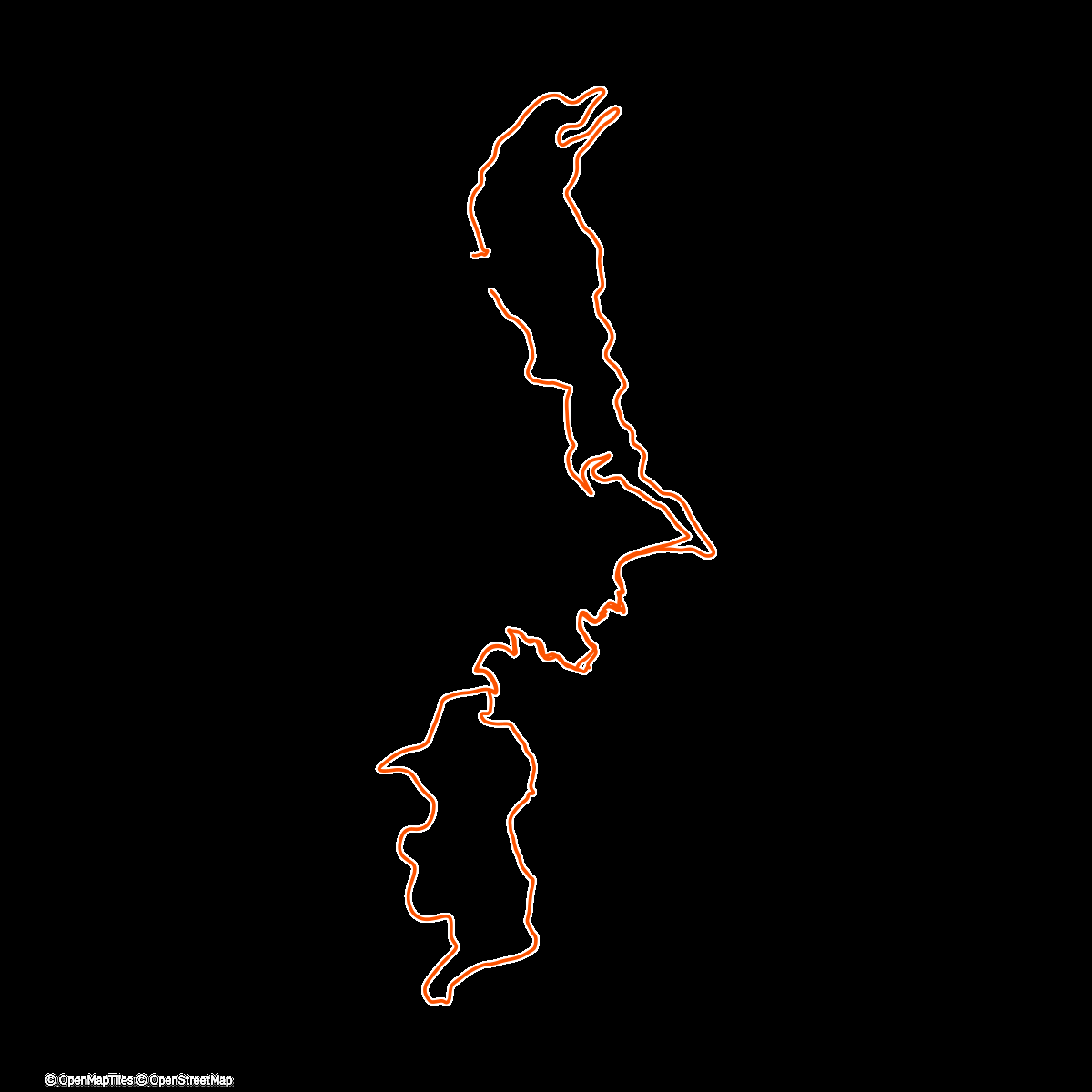 Map of the activity, Bicicleta de montaña por la tarde