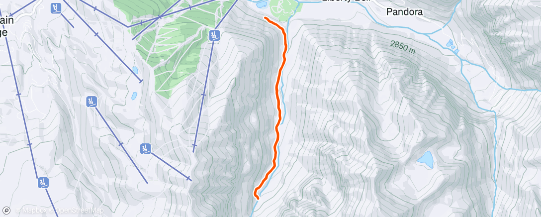 Map of the activity, Afternoon Hike