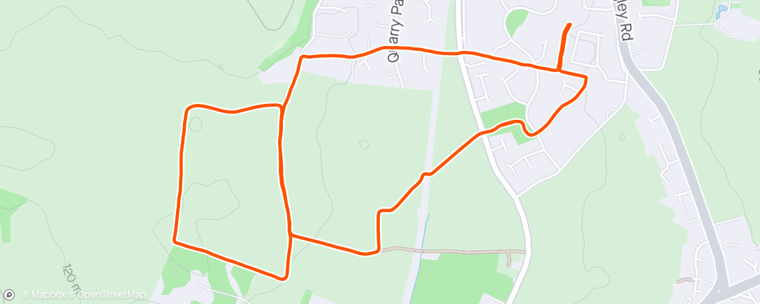 Map of the activity, Easy run with some strides