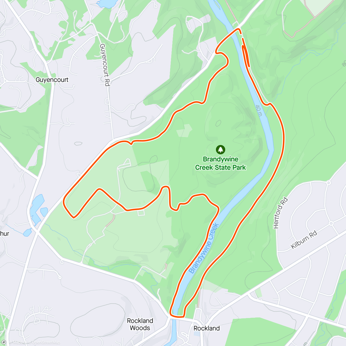 Map of the activity, Morning Run. 5.2 for 52
