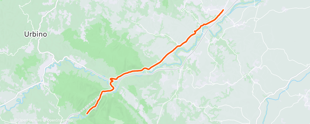 Map of the activity, Pedalata mattutina