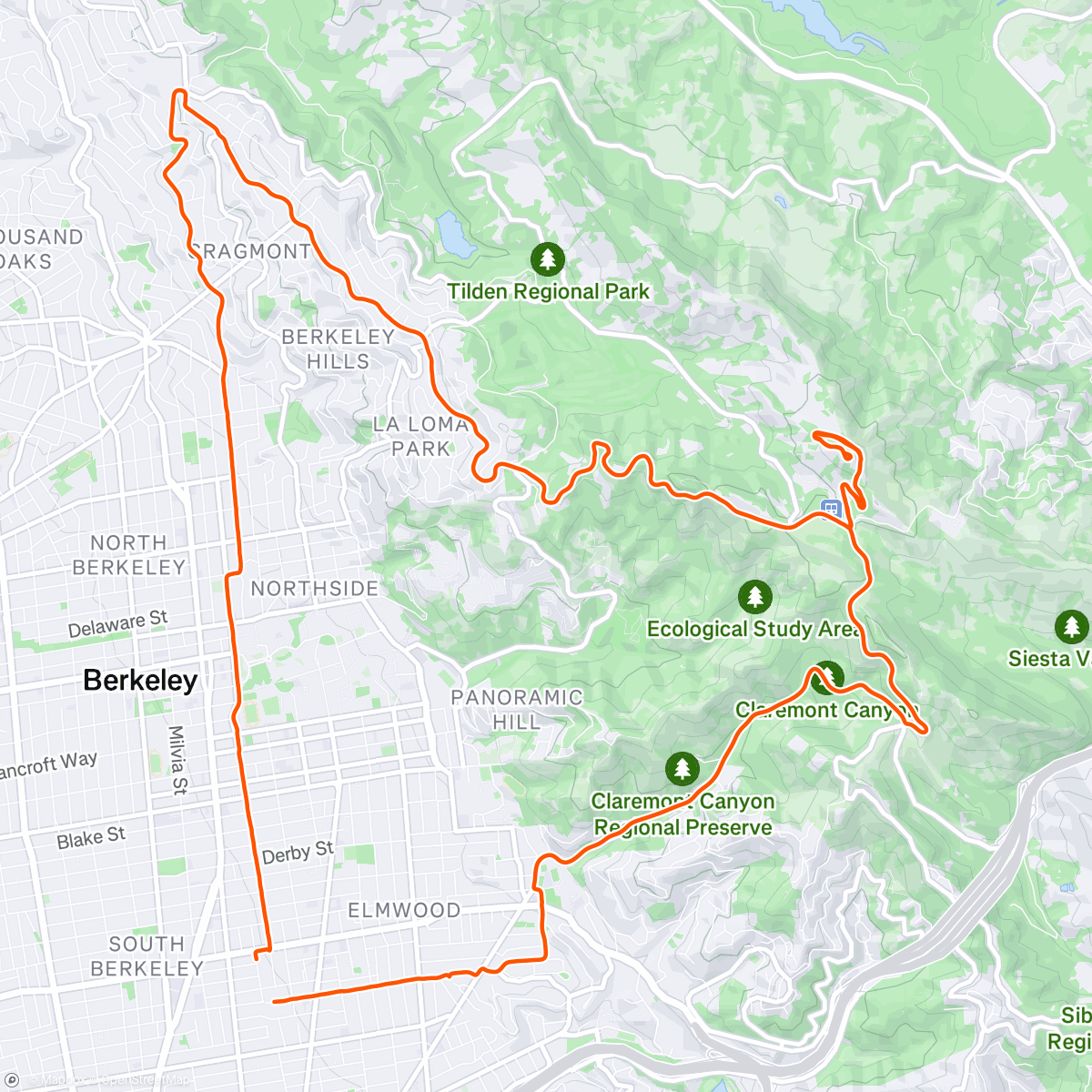 Map of the activity, Afternoon Ride