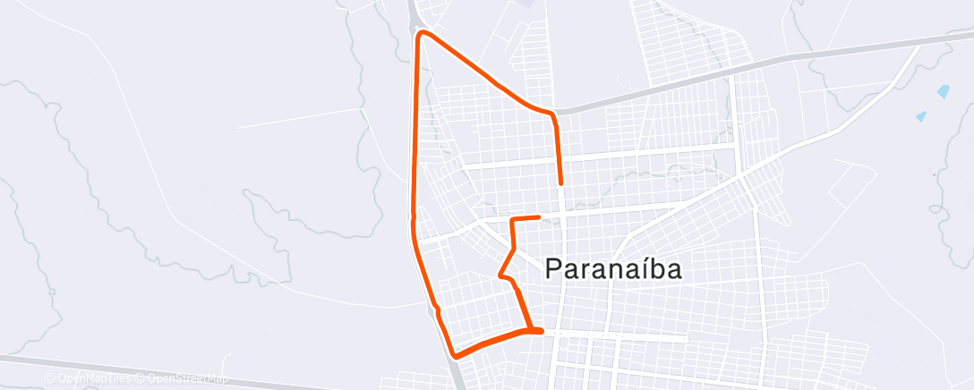 Map of the activity, Morning Run