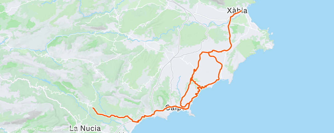 Mapa de la actividad, Morning Ride