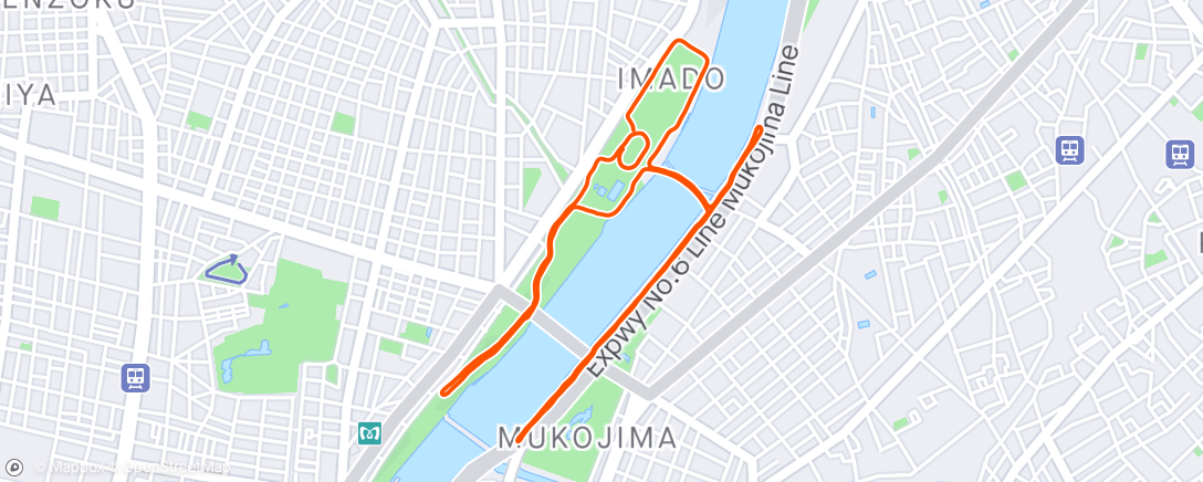 Map of the activity, Tokyo Marathon Friendship Run