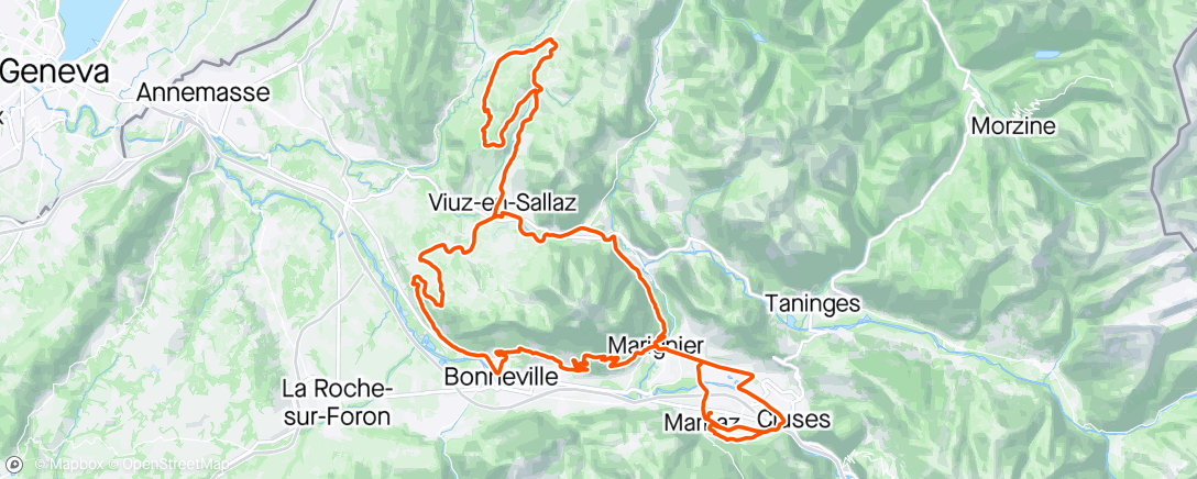 Map of the activity, Sortie vélo col du Perret , col de Ludran , chez Padon , st etienne , l’ Eponnet