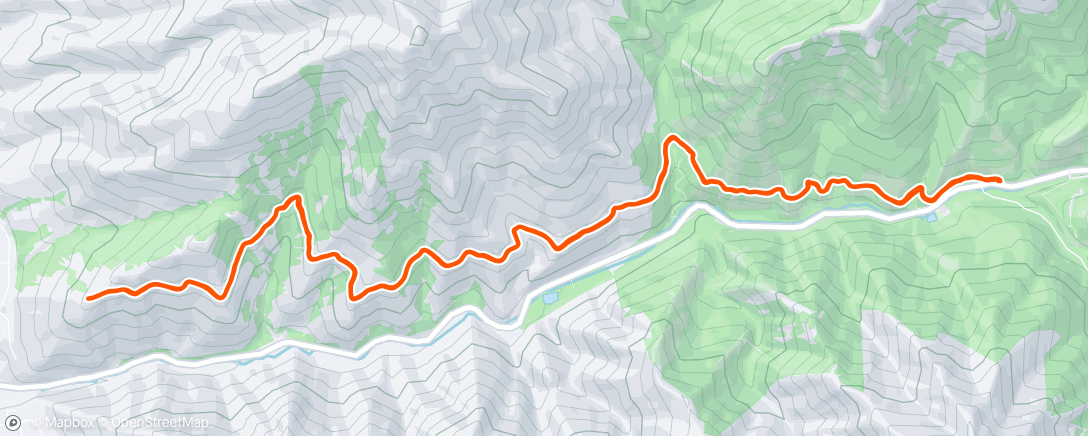 Map of the activity, Afternoon Trail Run