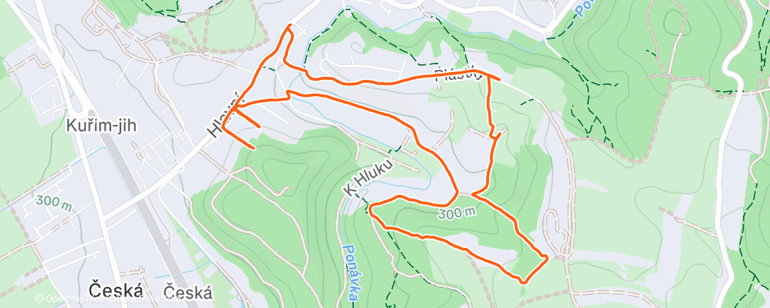 Map of the activity, Afternoon Walk 🔲