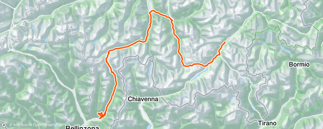 Map of the activity, Bicicleta a la hora del almuerzo