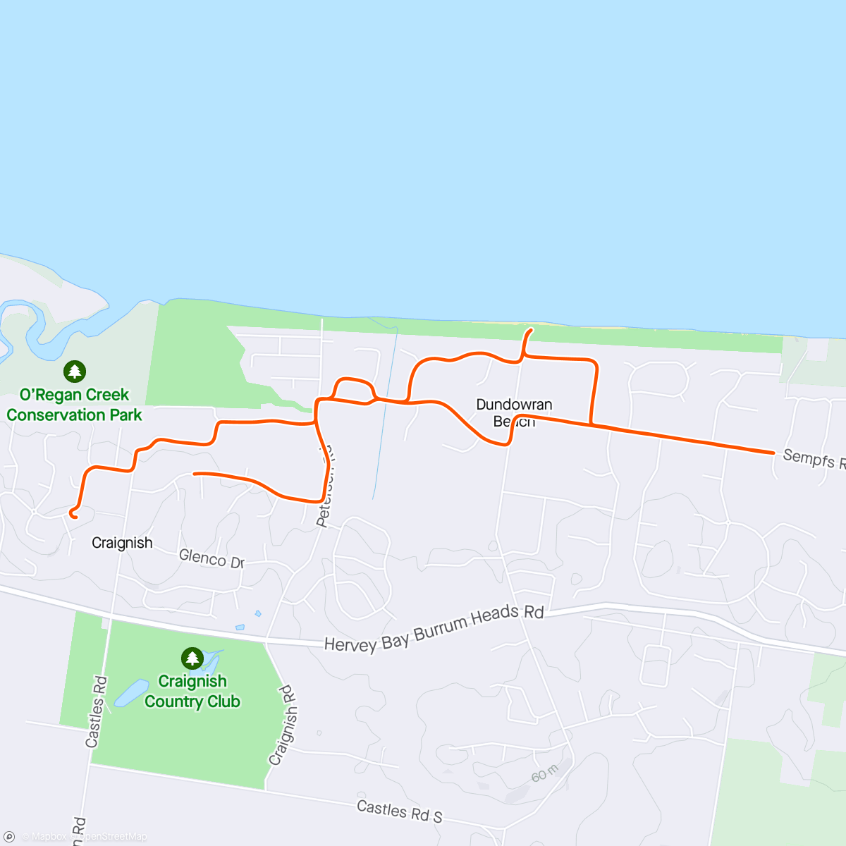 Map of the activity, Morning Run with the Craignish 🐥