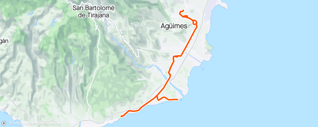Kaart van de activiteit “Playa Aguila + Central térmica”