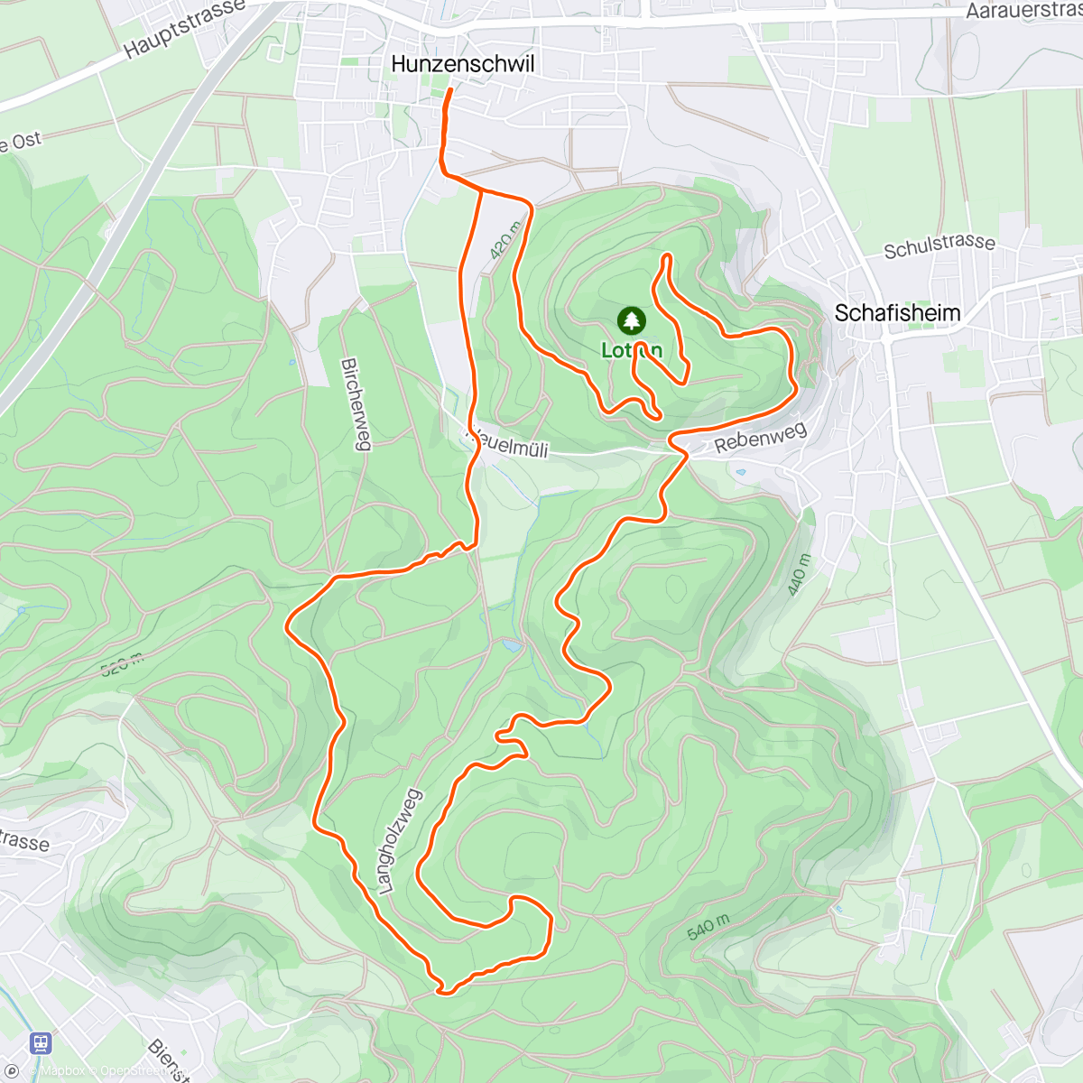 Map of the activity, Muddy Morning