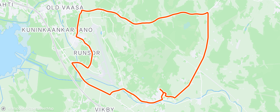 Map of the activity, Evening Ride