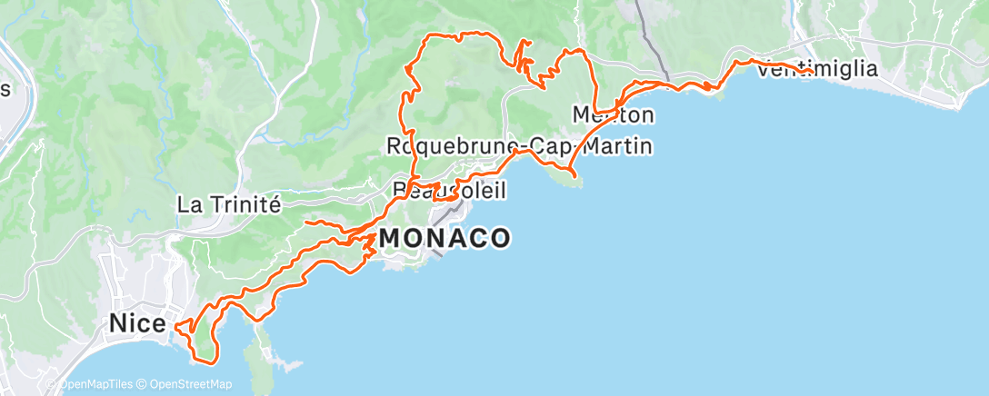 Mapa de la actividad (Morning Ride)