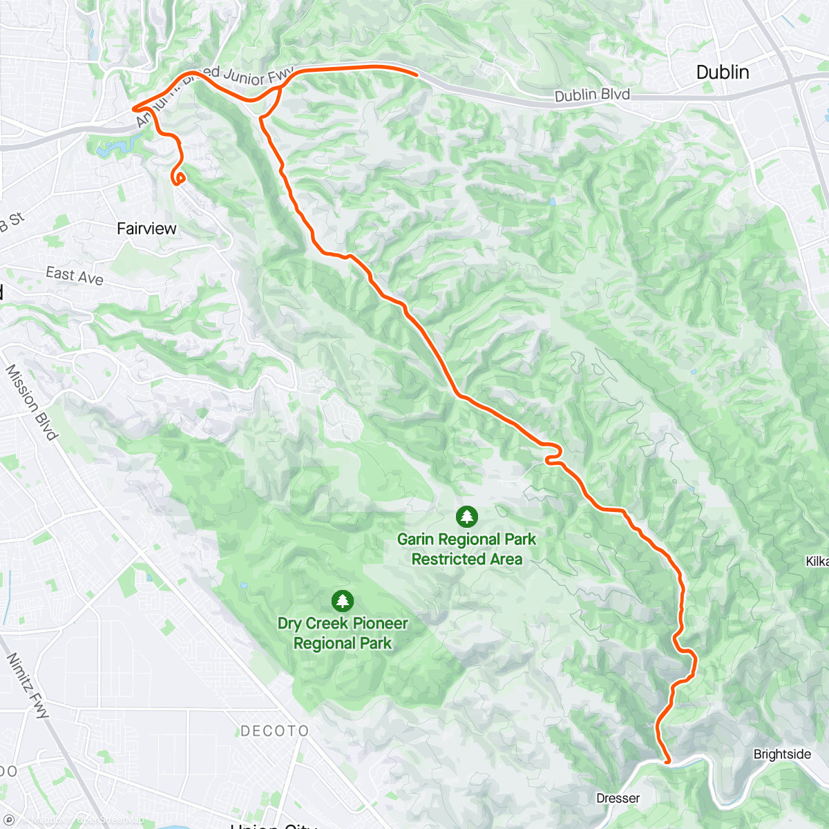 Karte der Aktivität „Intervals on Palomares”