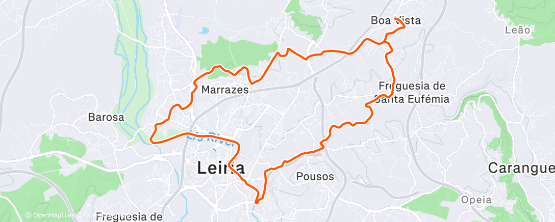 Map of the activity, Pedalada dia de Natal