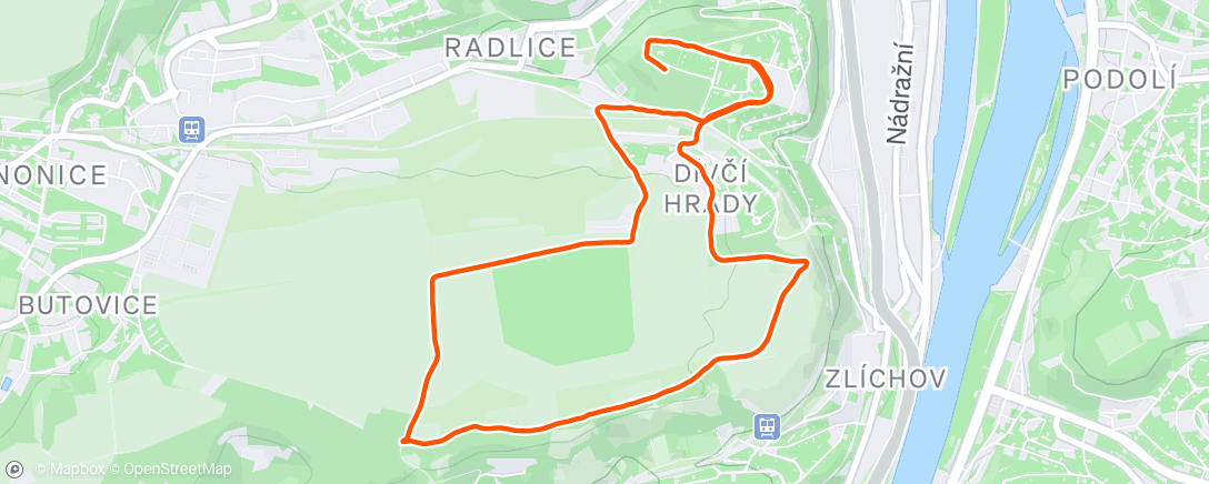 Map of the activity, Morning Run