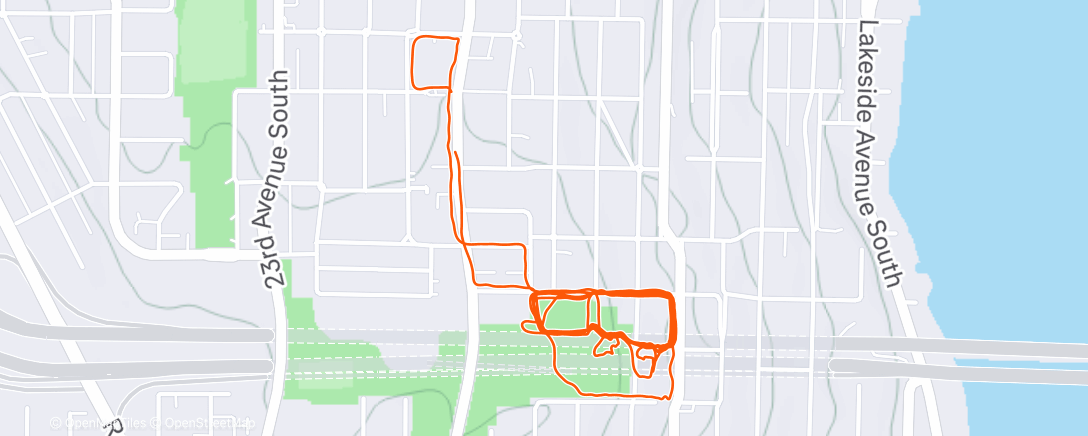 Map of the activity, Stairs x8 and slight bushwack explore