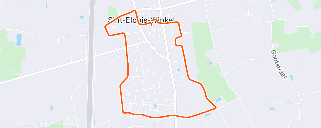 Map of the activity, Namiddagloop