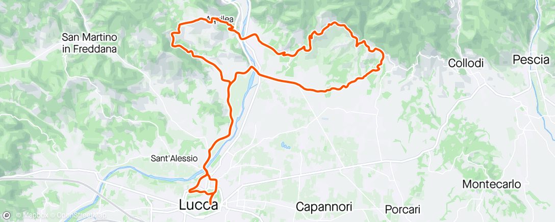 Map of the activity, San Pietro a Marcigliano + Aquilea con Alberto ed il mal di gambe