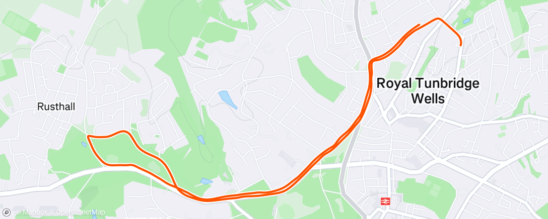 Map of the activity, Lunch Run