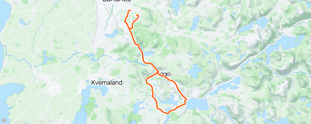 Map of the activity, Morning Ride - Ålgård