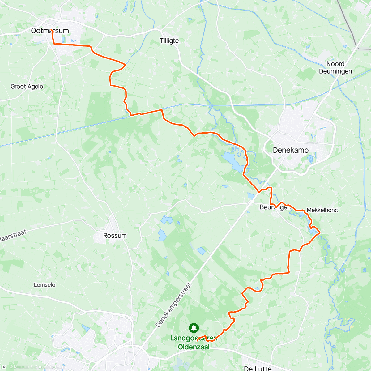 アクティビティ「Laatste etappe Twentepad」の地図