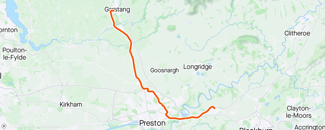 Map of the activity, Early morning ride
