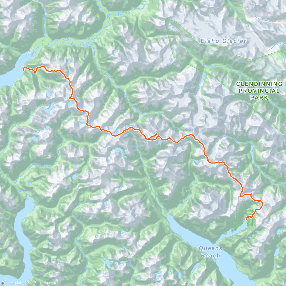Map of the activity, Toba to Princess Louisa