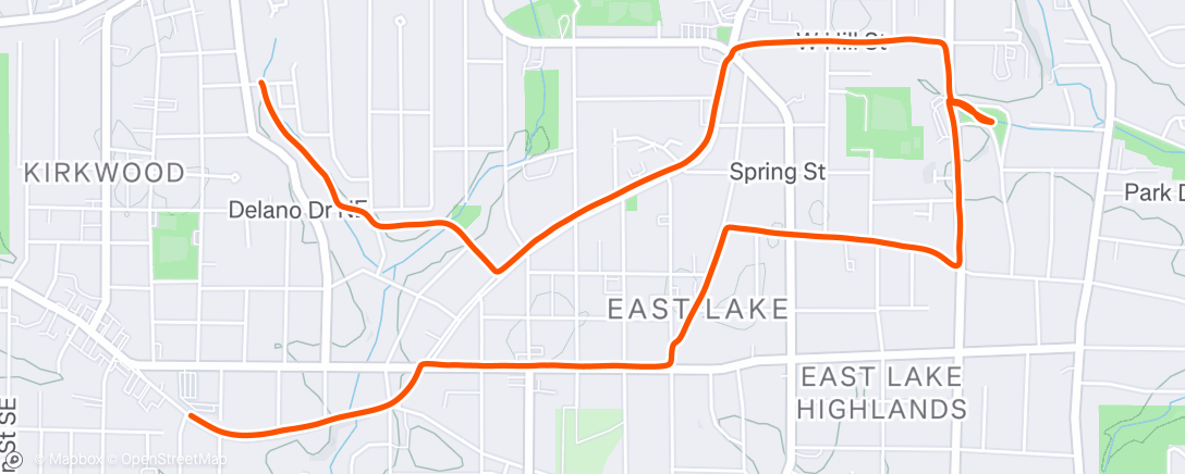 Map of the activity, Run with Victoria