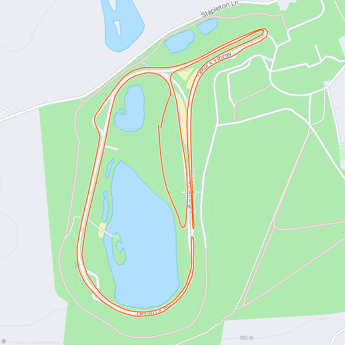 Map of the activity, Masters Road Relays -16:37