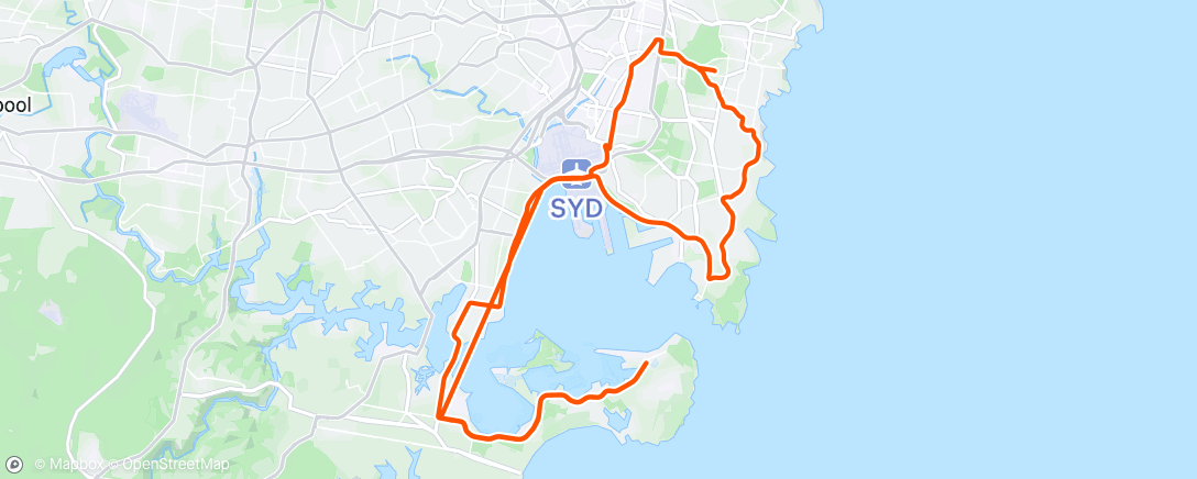 Map of the activity, Andar en bicicleta