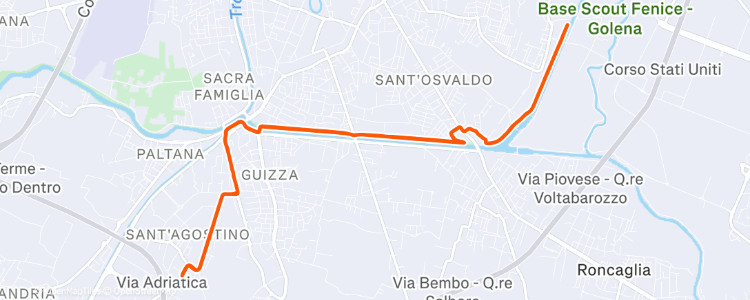 Map of the activity, Morning Run