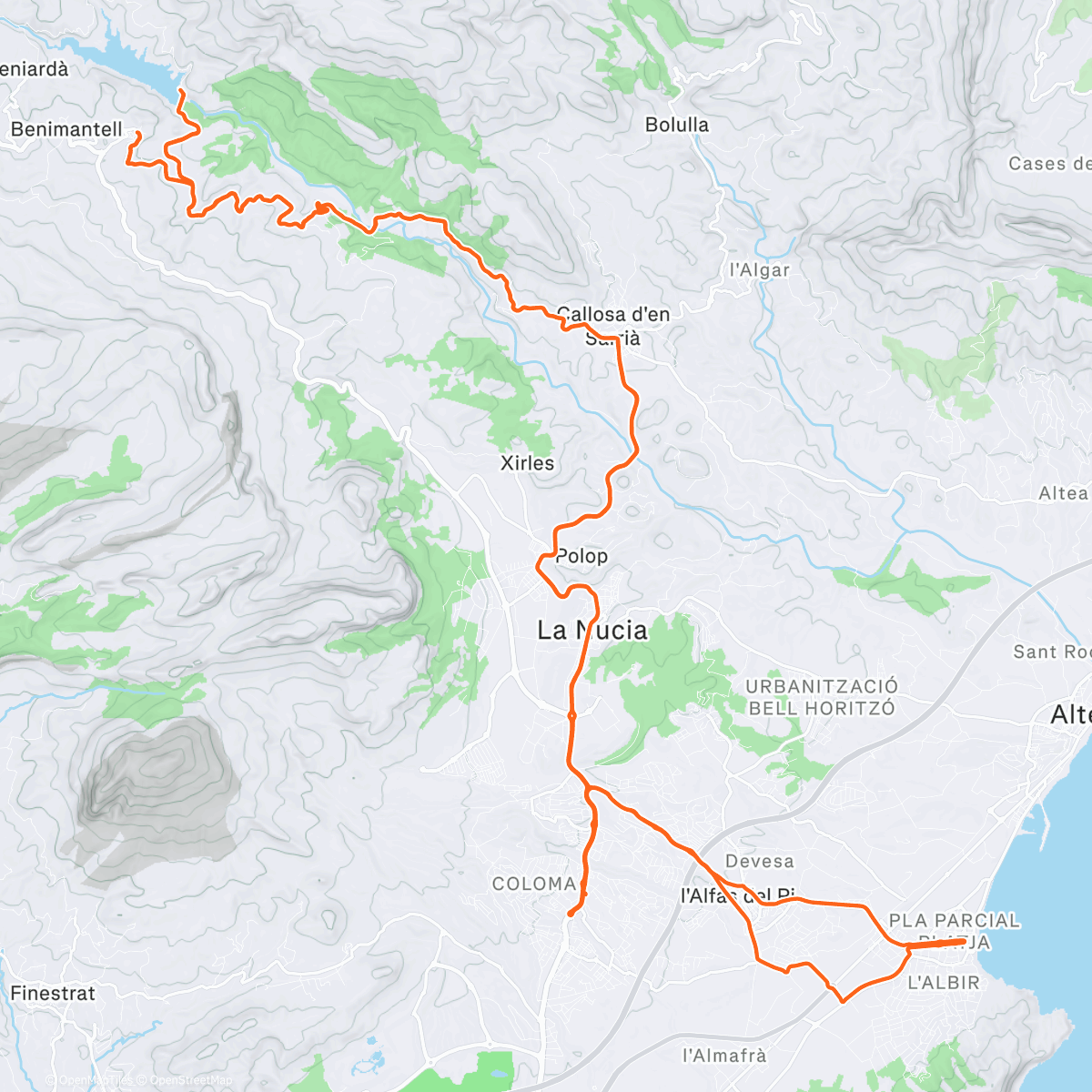 Map of the activity, Novo Nordisk Employee Ride