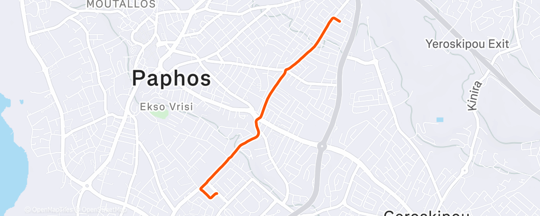 Map of the activity, Morning Run