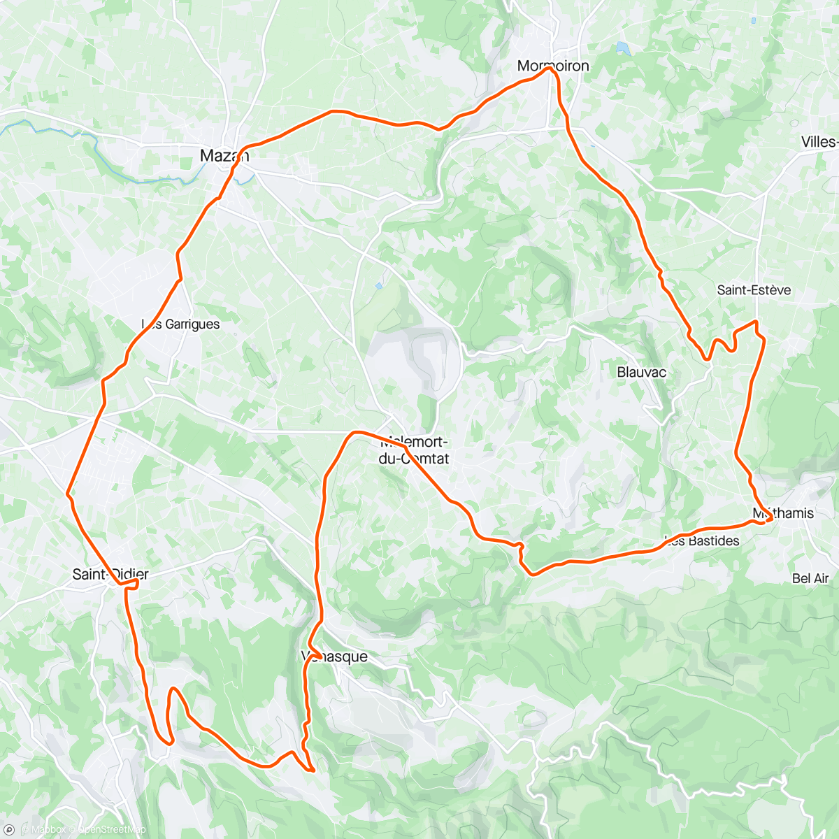 Map of the activity, Tour de France Femmes avec F