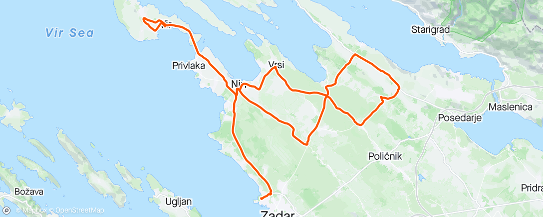 Map of the activity, 5. Zadar Granfondo Falkensteiner Borik🥇