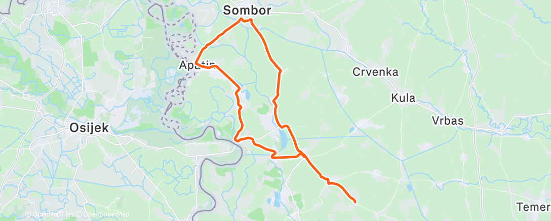 Карта физической активности (Morning Ride)