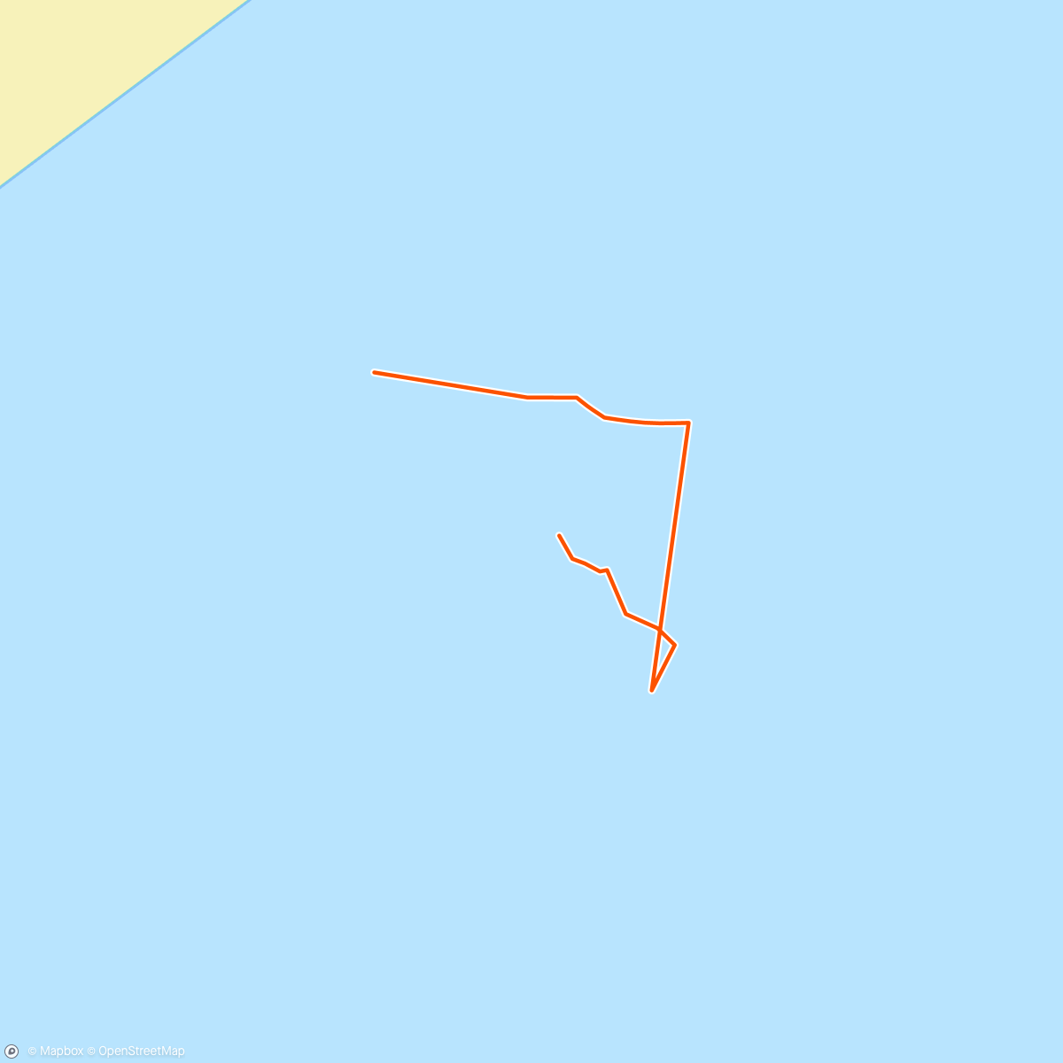 Mapa da atividade, Post Zwift swim