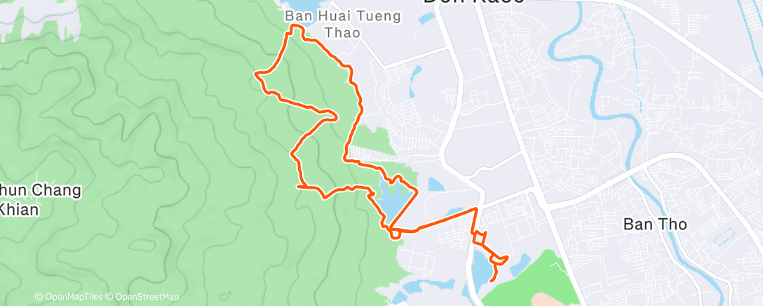 Map of the activity, Afternoon Trail Run