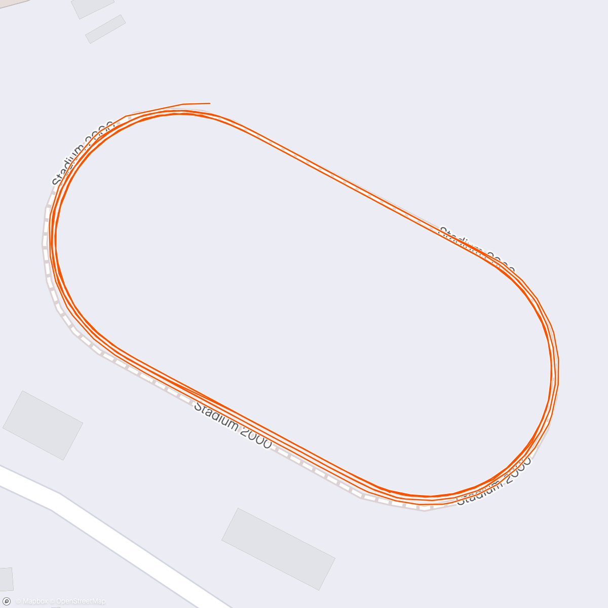 Map of the activity, 3000m Track