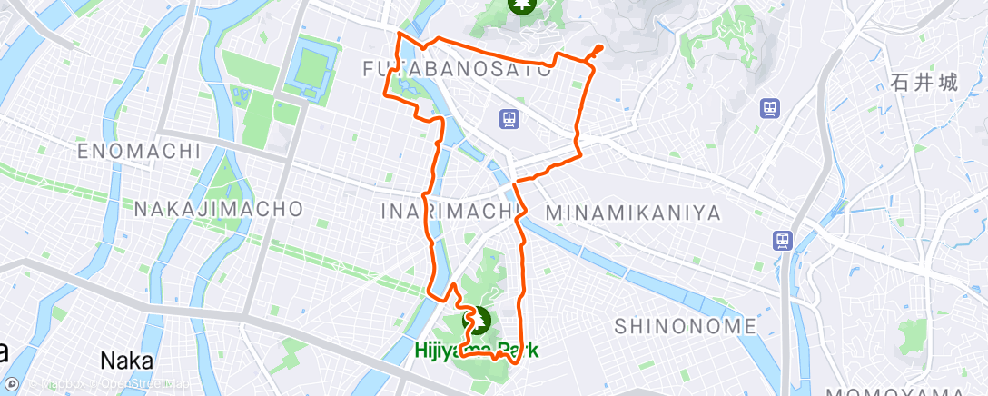 Map of the activity, Hiroshima run 🇯🇵