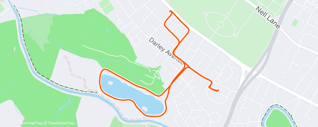 Map of the activity, Morning Walk